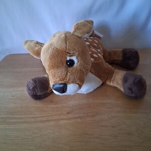 Plush Fawn Toy - Brown and White
